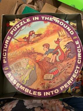 Jaymar Vintage Winnie The Pooh Picture Puzzle In The Round 1964